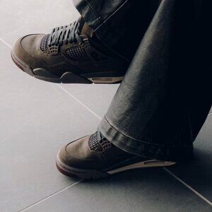 Air Jordan 4 Retro OG x A Ma Maniere Dark Mocha, IF3102-200, M 12, New w/ Box